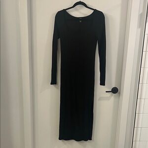 Wild Fable Black Long Sleeve Sweater Dress